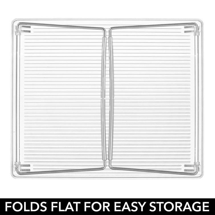 mDesign Metal Kitchen Stacking Storage Organizer, 2 Pack, Clear